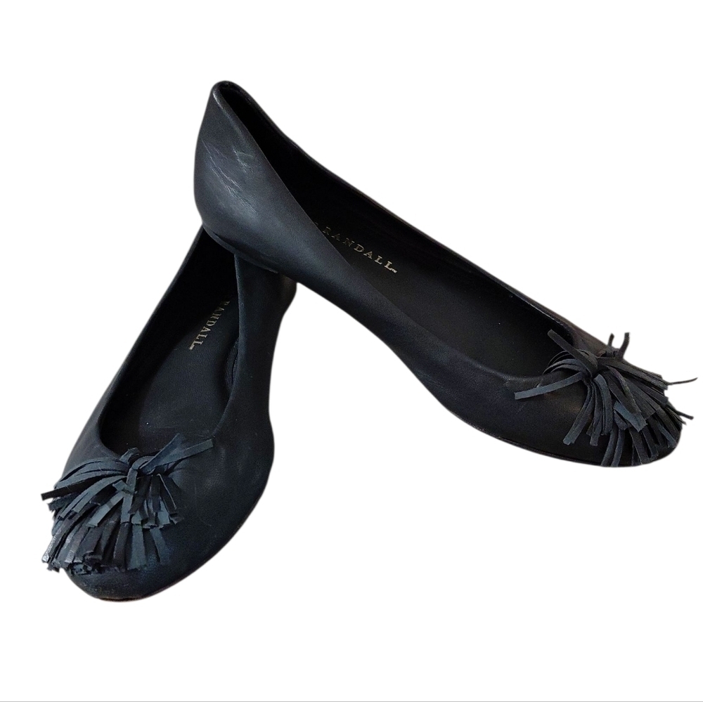 Loeffler Randall Black Fringe Ballet Flat Size 6 B
